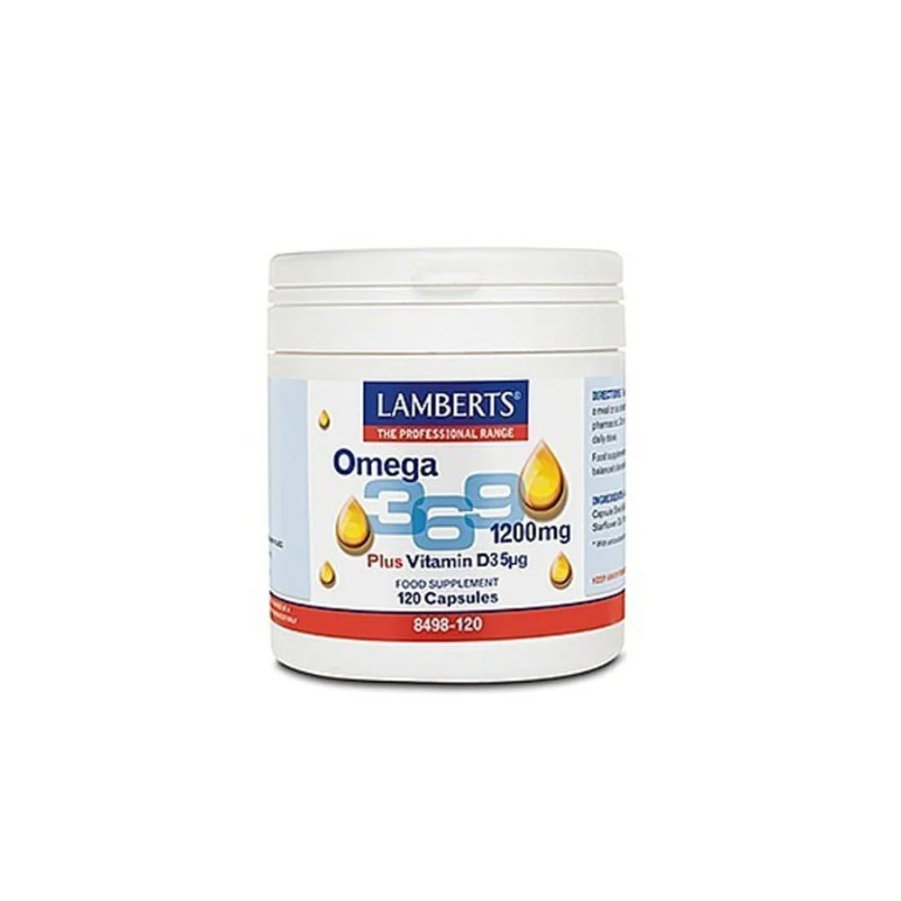 Lamberts Omega 3 6 9 1200mg Combination of Fatty Acids From Pure & Rich Sources 120 capsules