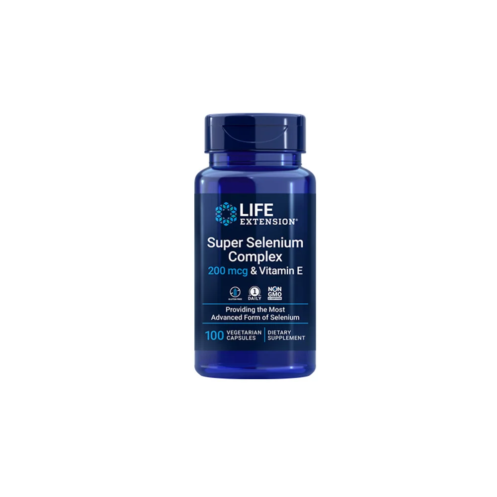 Life Extension Super Selenium Complex 200mcg Συμπλήρωμα Διατροφής Για Την Καλή Λειτουργία Του Θυρεοειδούς Αδένα 100 φυτικές κάψουλες
