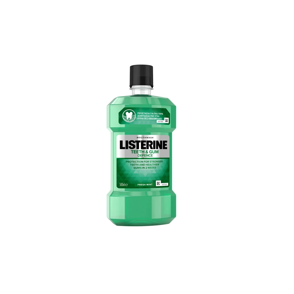 Listerine Teeth & Gum Defence Στοματικό Διάλυμα Για Υγιή Δόντια & Ούλα 500ml