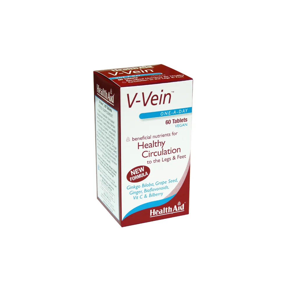 Health Aid V-Vein Nutritional Supplement For Rested Legs Without Heaviness & Swelling 60 tablets