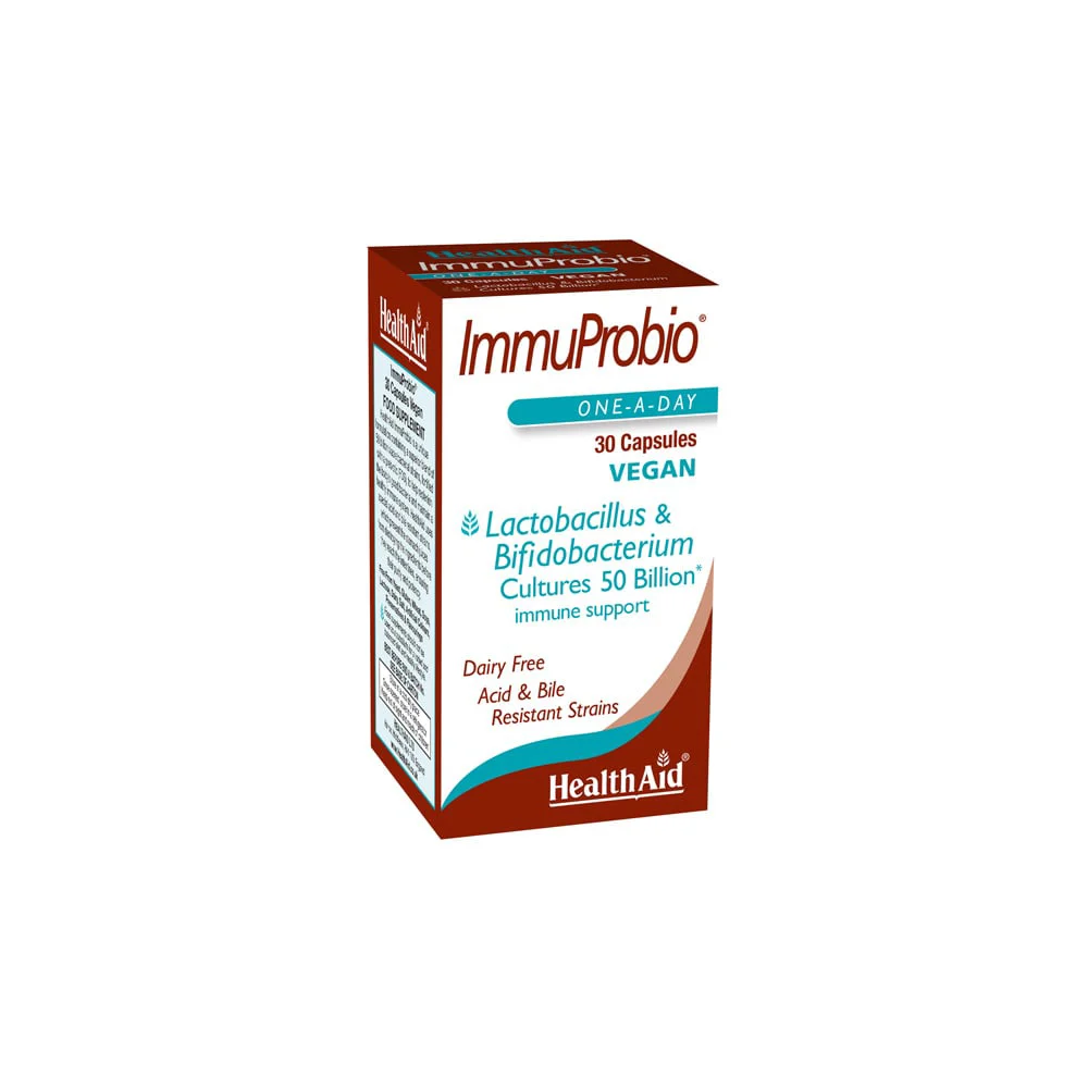 Health Aid Immuprobio 50 Billion Dietary Supplement For Chronic & Severe Intestinal Disorders 30 Herbal Capsules