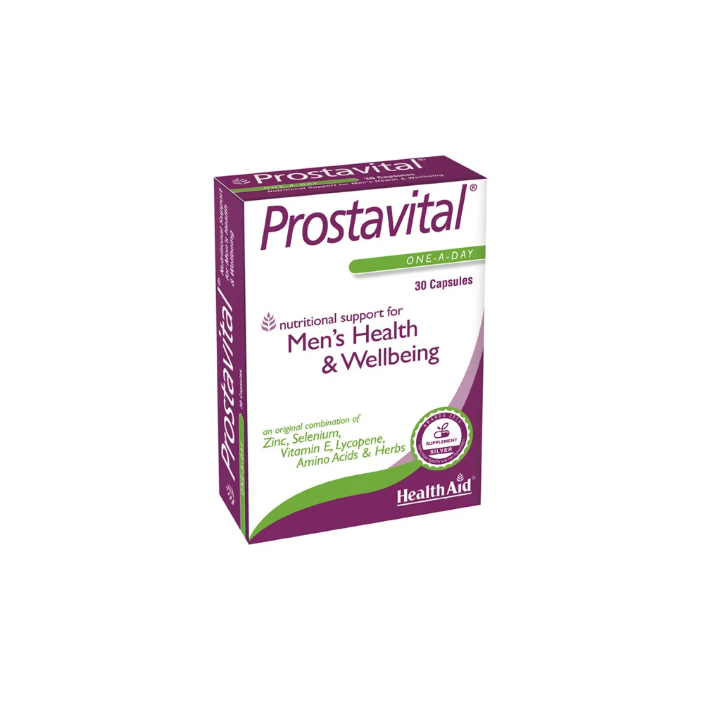 Health Aid Prostavital Dietary Supplement With Vitamins Minerals & Plant Extracts For The Prostate 30 Capsules