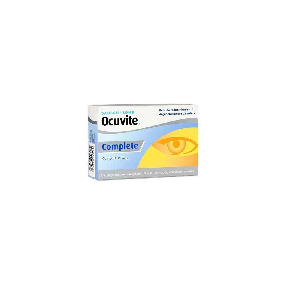 Bausch & Lomb Ocuvite Complete Συμπλήρωμα Διατροφής Που Συμβάλει Στη Διατήρηση Της Φυσιολογικής Όρασης 60 ταμπλέτες