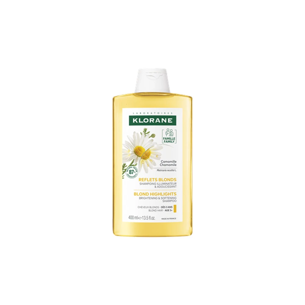 Klorane Shampoo With Chamomile Suitable For Blonde And Auburn Hair With Highlights, Offers Shiny Color 400 ml