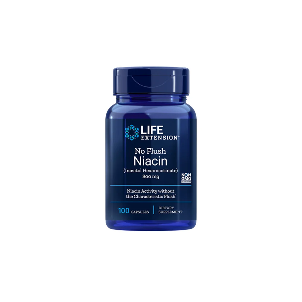Life Extension No Flush Niacin 800mg Συμπλήρωμα Διατροφής Για Την Πρόληψη Των Καρδιαγγειακών Επεισοδίων 100 κάψουλες