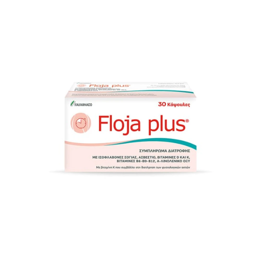 Floja Plus Συμπλήρωμα Διατροφής για την Αντιμετώπιση Των Συμπτωμάτων Της Εμμηνόπαυσης 30 κάψουλες