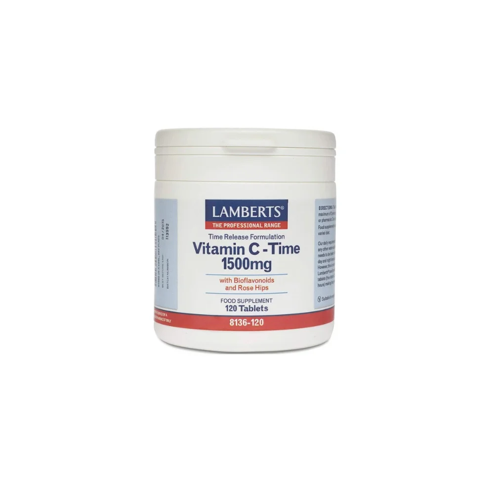 Lamberts Vitamin C 1500mg Συμπλήρωμα Διατροφής Βιταμίνης C Για Υγιές Ανοσοποιητικό Σύστημα 120 ταμπλέτες