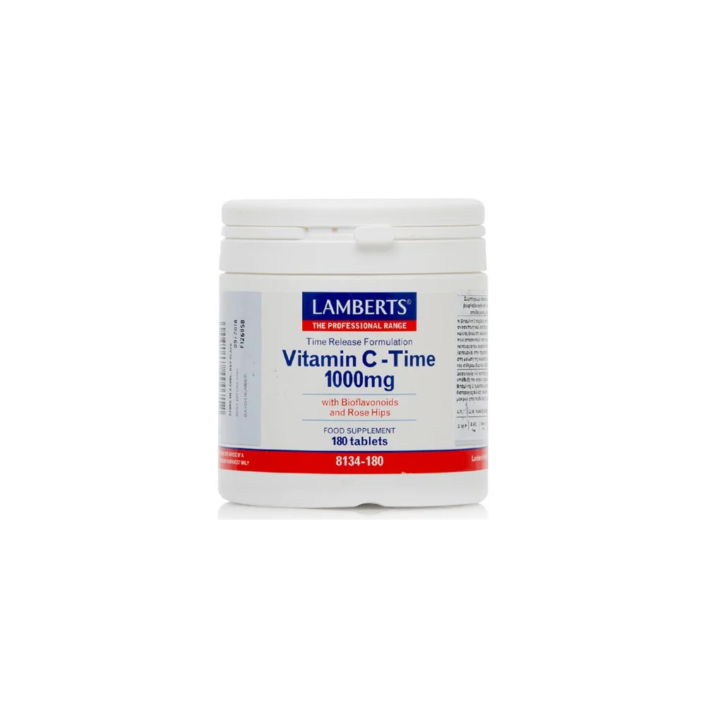 Lamberts C-1000mg Time Release Vitamin C Dietary Supplement For Stimulating The Organism & Strengthening The Immune System 180 tablets