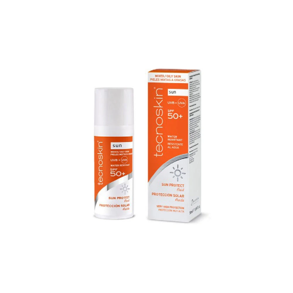 Tecnoskin Sun Protect Fluid SPF50+ Sunscreen Face Cream For Oily & Acne-Prone Skins 50ml