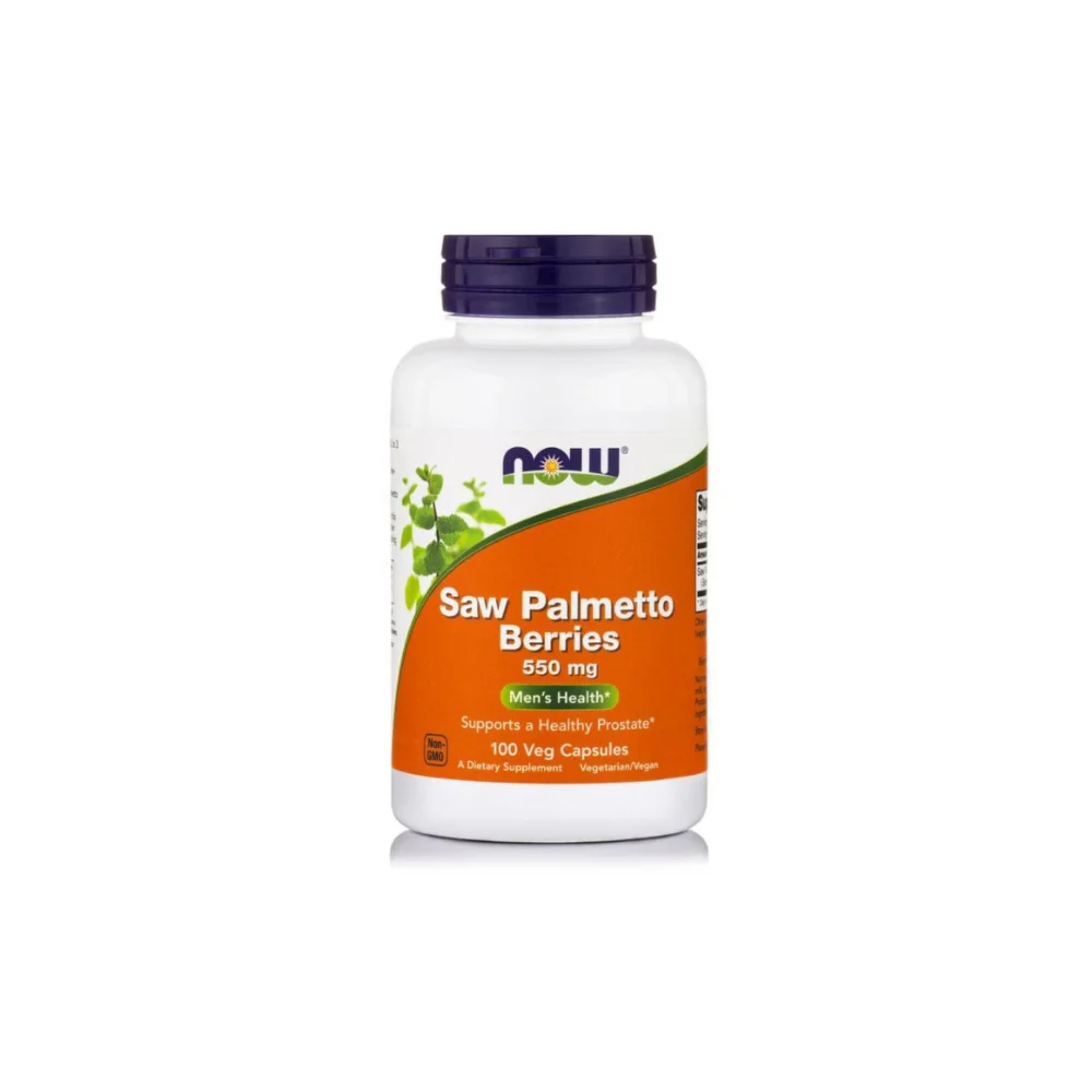 Now Saw Palmetto Berries 550mg Συμπλήρωμα Διατροφής Που Ανακουφίζει Από Τα Συμπτώματα Του Προστάτη 100 κάψουλες
