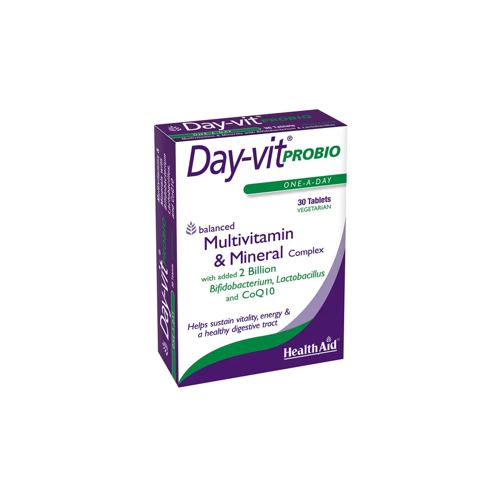 Health Aid Day-Vit Probio Dietary Supplement For Strengthening The Organism & Healthy Digestive System 30 tablets