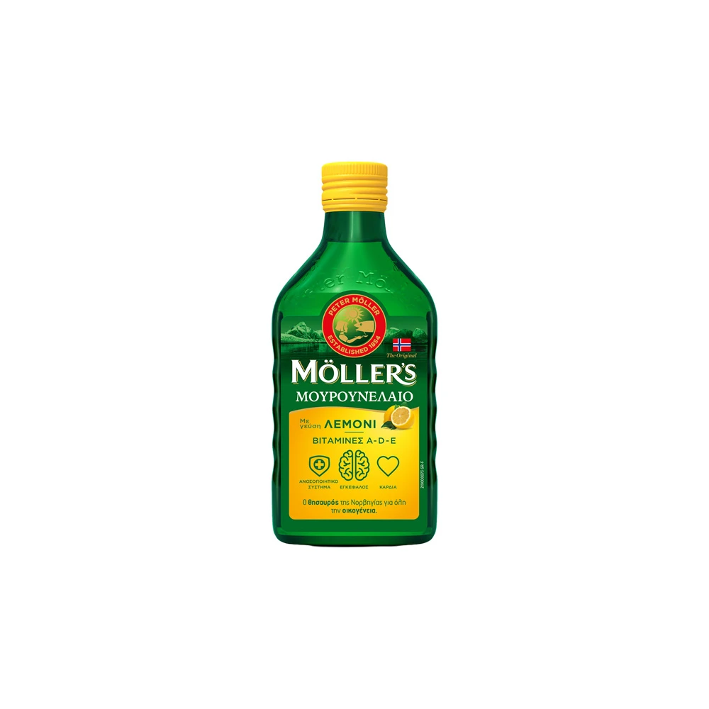 Moller’s Cod Liver Oil Lemon Μουρουνέλαιο Γεύση Λεμόνι 250ml
