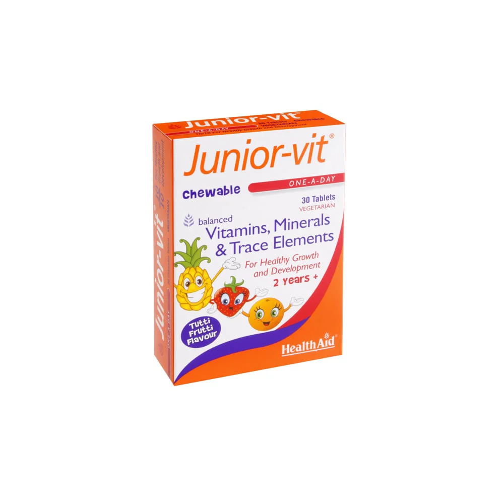 Health Aid Junior Vit Tablets Multivitamin Nutritional Supplement For Children In Chewable Tablets 30 tablets