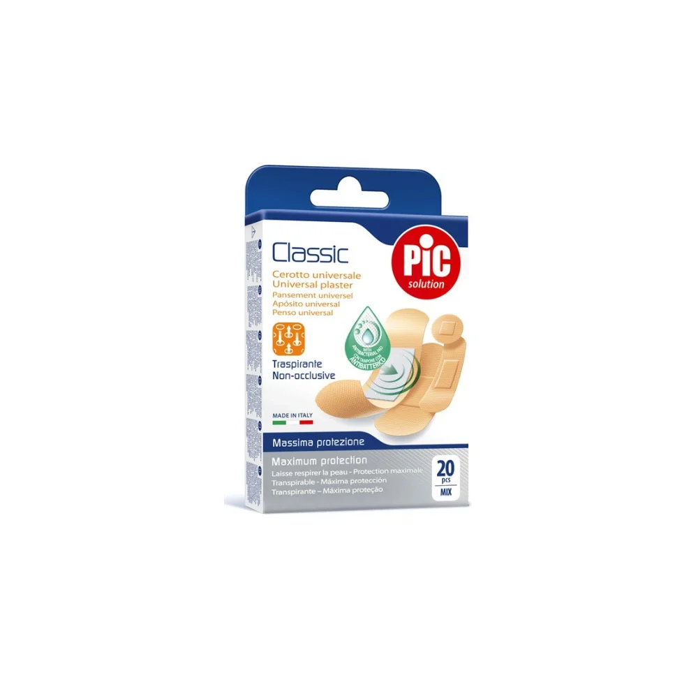 Pic Solution Classic Universal Breathable Plaster Αυτοκόλλητα Επιθέματα Γενικής Χρήσης 20 τεμάχια