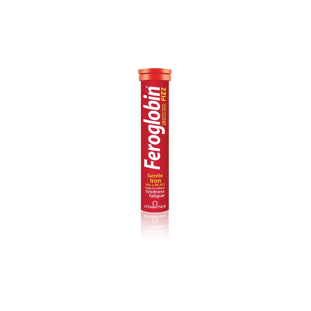 Vitabiotics Feroglobin Fizz Αναβράζον Συμπλήρωμα Σιδήρου & Φυλλικού Οξέως 20 αναβράζουσες ταμπλέτες