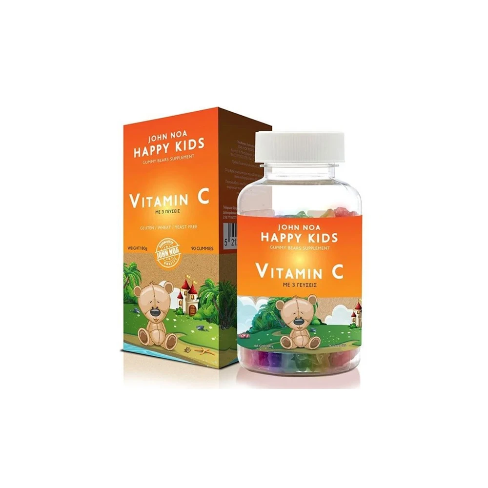 John Noa Happy Kids Vitamin C Παιδικό Συμπλήρωμα Διατροφής 90 ζελεδάκια