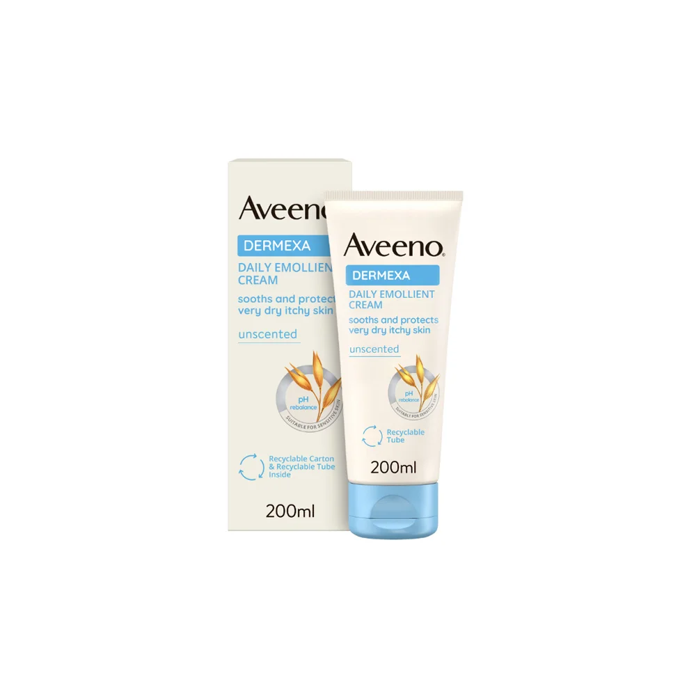 Aveeno Dermexa Emollient Cream Moisturizer For Atopic Skin 200ml