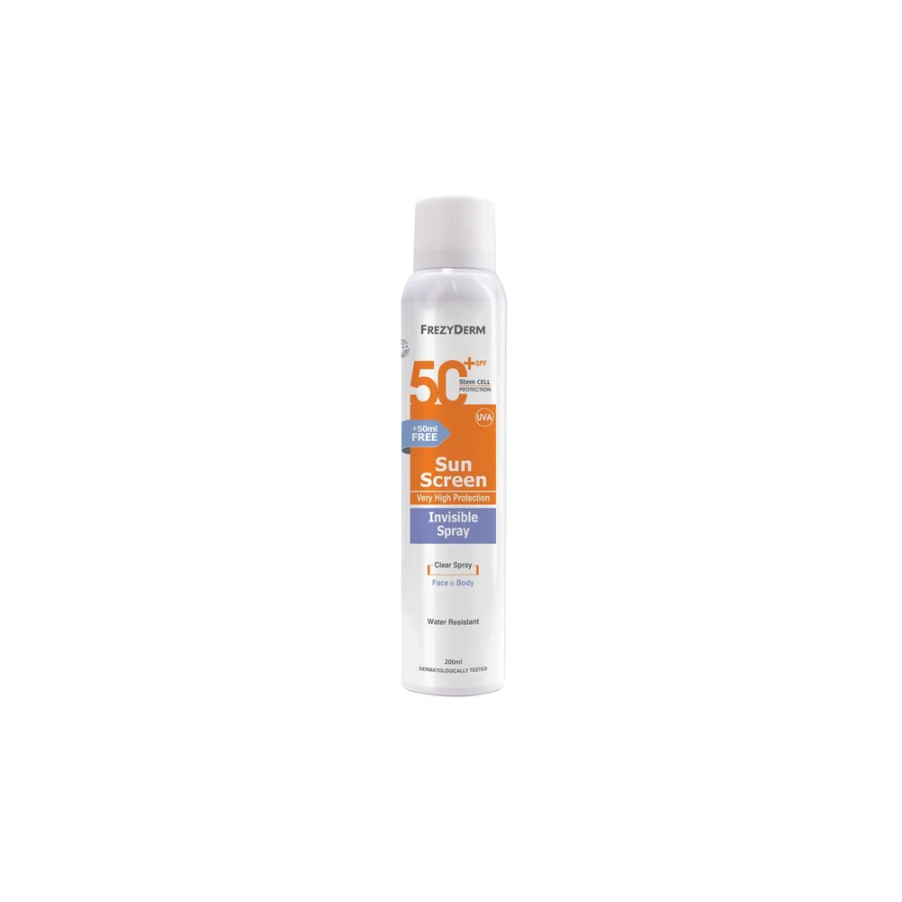 Frezyderm Sun Screen Invisible Spray SPF50+ Face & Body 200ml