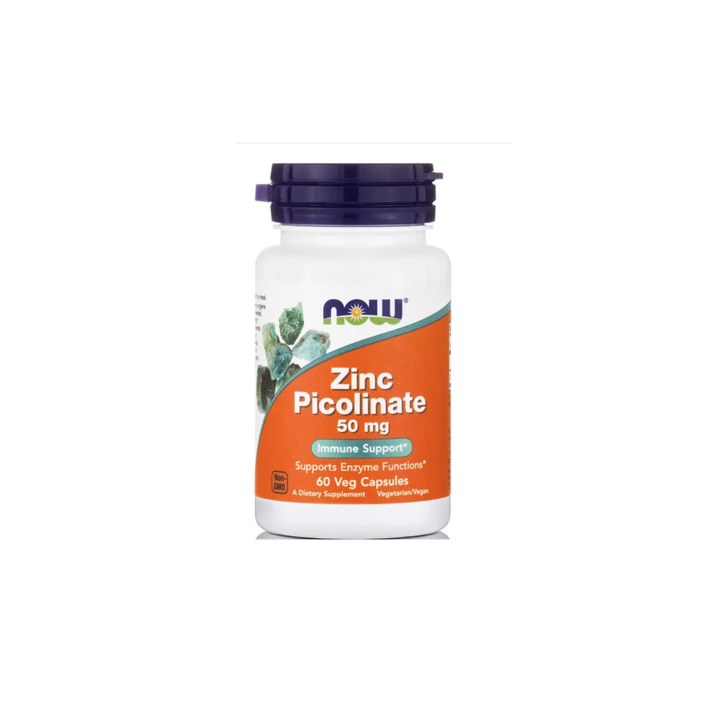 Now Zinc Picolinate 50mg Συμπλήρωμα Διατροφής Για Ενίσχυση Αναπαραγωγικού Ανοσοποιητικού Συστήματος 60 κάψουλες