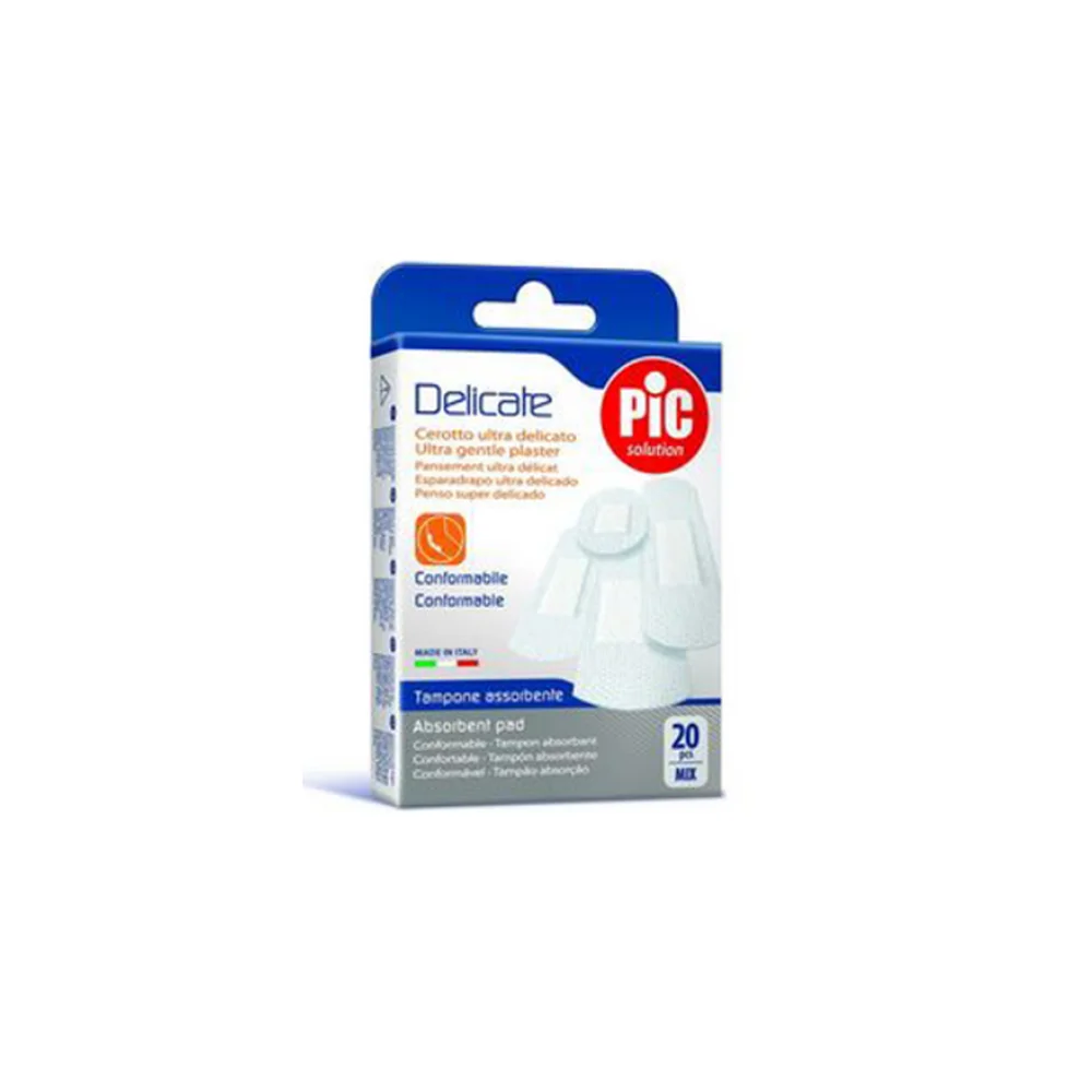 Pic Solution Delicate Τσιρότο Υπέρ Απαλό & Εξαιρετικά Απορροφητικό Διάφανο Mix 20 τεμάχια