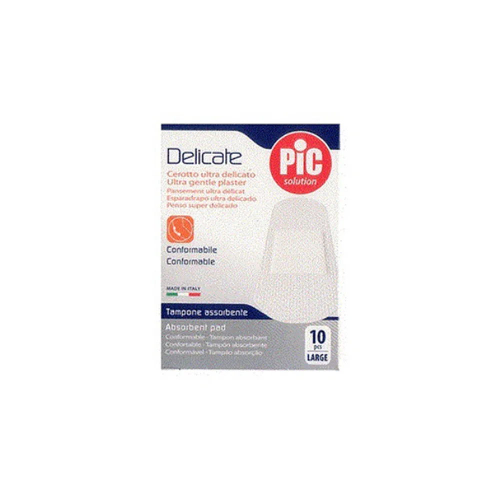 Pic Solution Delicate Large Αυτοκόλλητο Αποστειρωμένο Άσπρο 10 τεμάχια