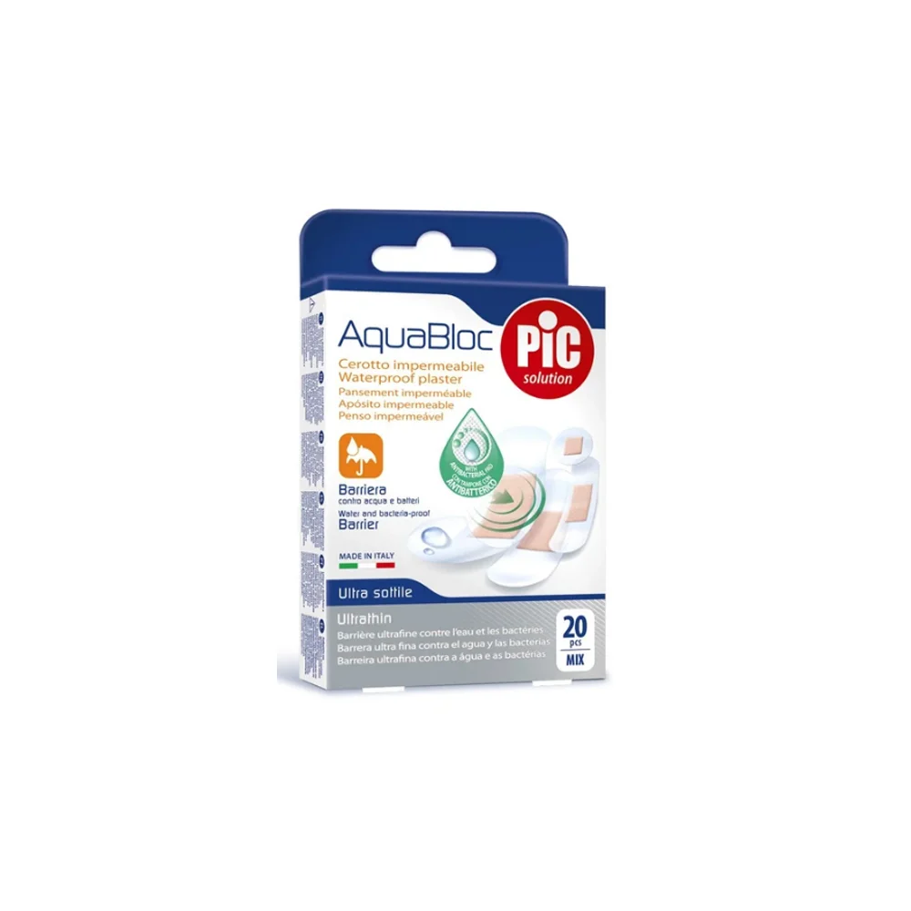 Pic Solution Aquablock Plaster Adhesive Sterile Waterproof Various 20 pieces