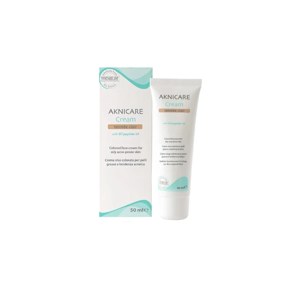 Synchroline Aknicare Cream Teintee Clair Κρέμα Προσώπου Με Χρώμα 50ml
