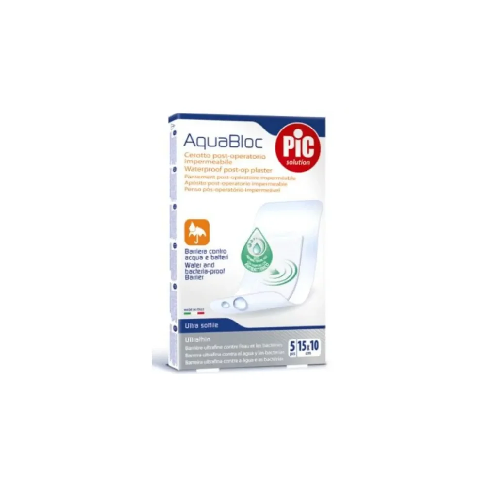 Pic Solution Aquabloc Αυτοκόλλητο Αδιάβροχο Επίθεμα 10x15cm 5 τεμάχια
