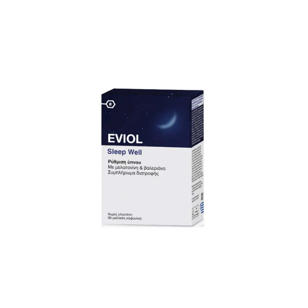Eviol Sleep Well Συμπλήρωμα Διατροφής Για Τη Ρύθμιση Του Ύπνου 30 κάψουλες