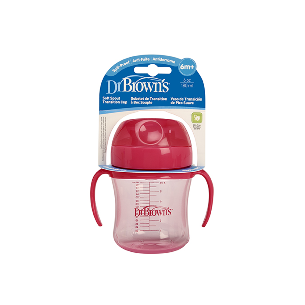Dr.Brown's Soft Mouth Cup With Lid & Handles 180ml 6m+ 1 piece