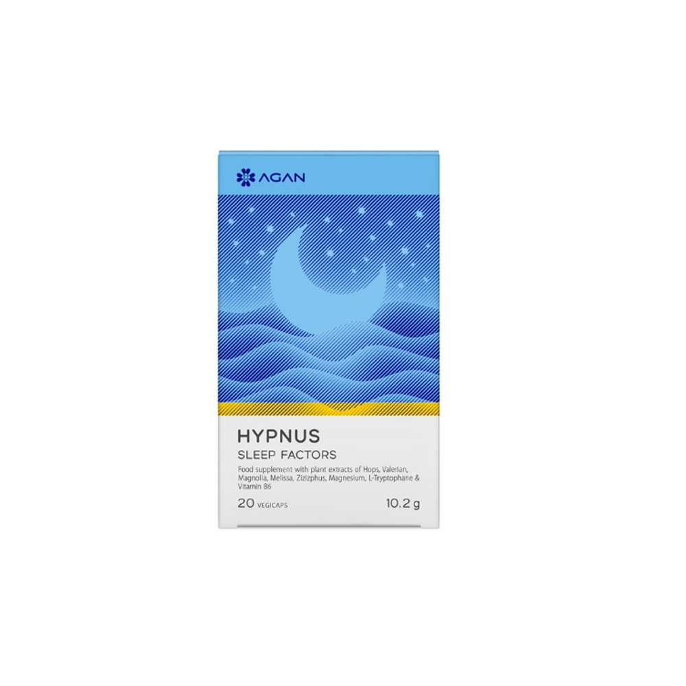 Agan Hypnus Sleep Factors Συμπλήρωμα Διατροφής Με Μελατονίνη Για Την Βελτίωση Της Ποιότητας Ύπνου 20 κάψουλες