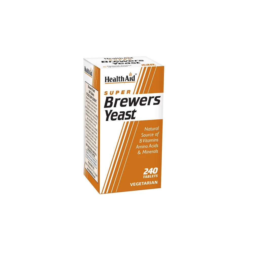 Health Aid Super Brewers Yeast Dietary Supplement With Natural Source of B Vitamins & Amino Acids For Healthy Skin 240 Tablets