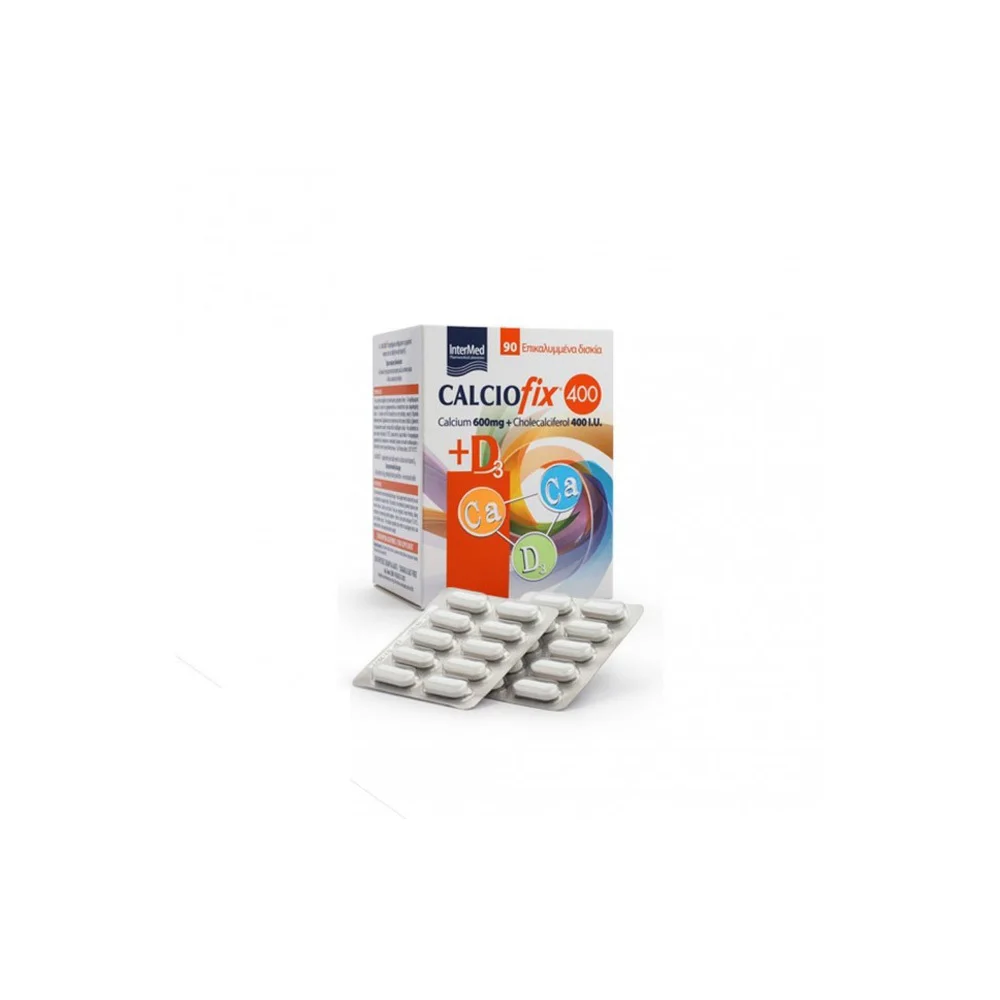 Intermed Calciofix 400 Calcium 600mg+Cholecalciferol 400I.U. Nutritional Supplement 90 coated tablets