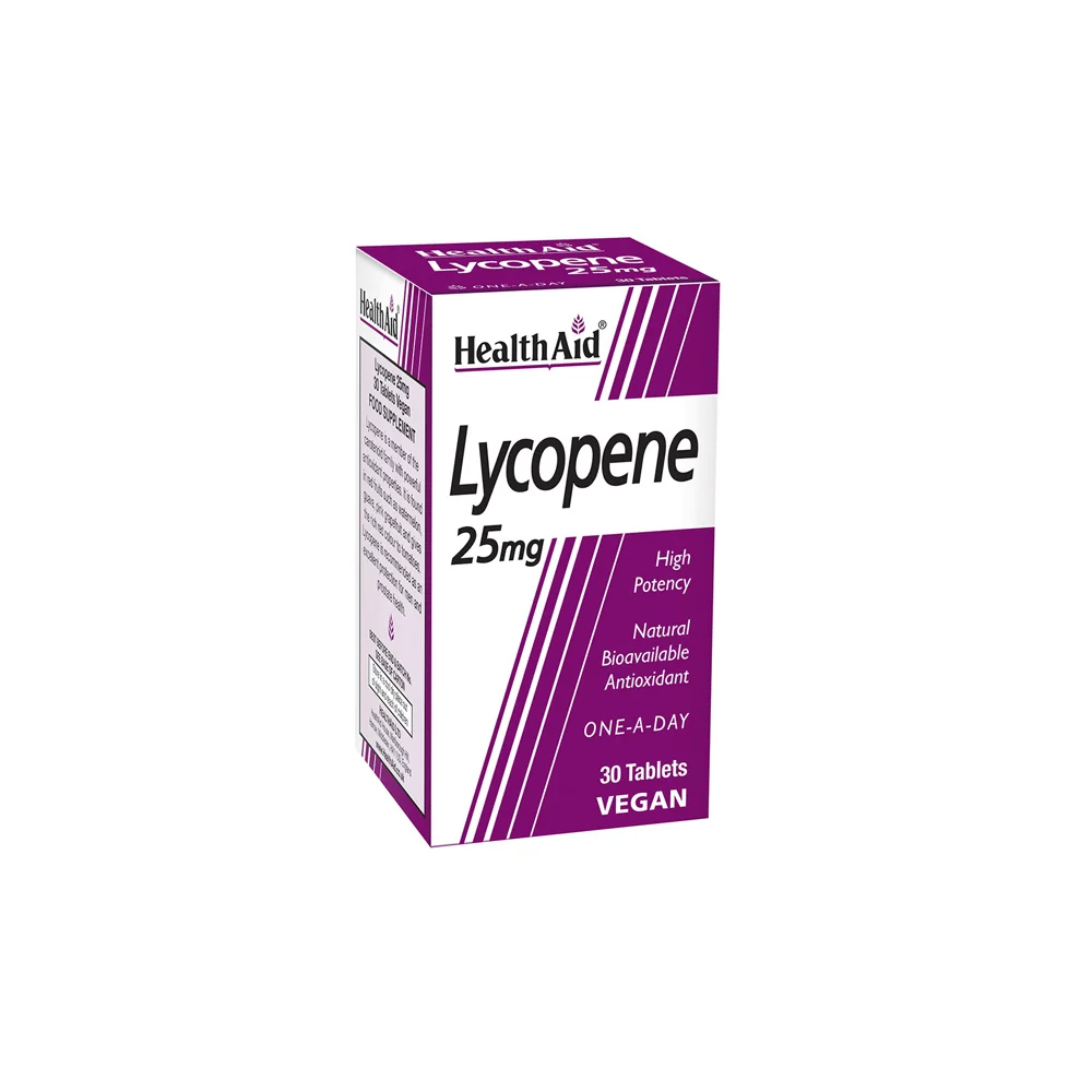 Health Aid Lycopene 25mg Dietary Supplement Antioxidant Bioflavonoid For Good Prostate Health 30 capsules