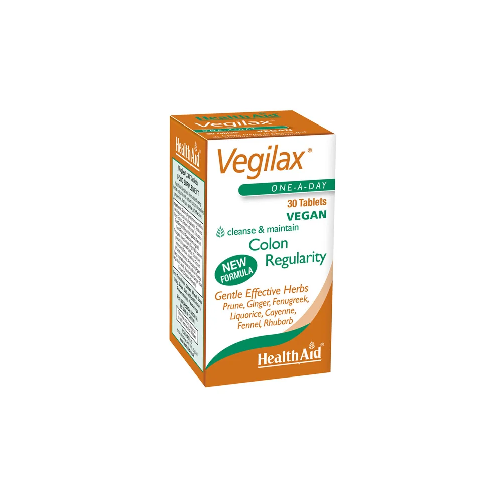 Health Aid Vegilax Dietary Supplement for Maintaining the Health of the Gastrointestinal System 30 tablets