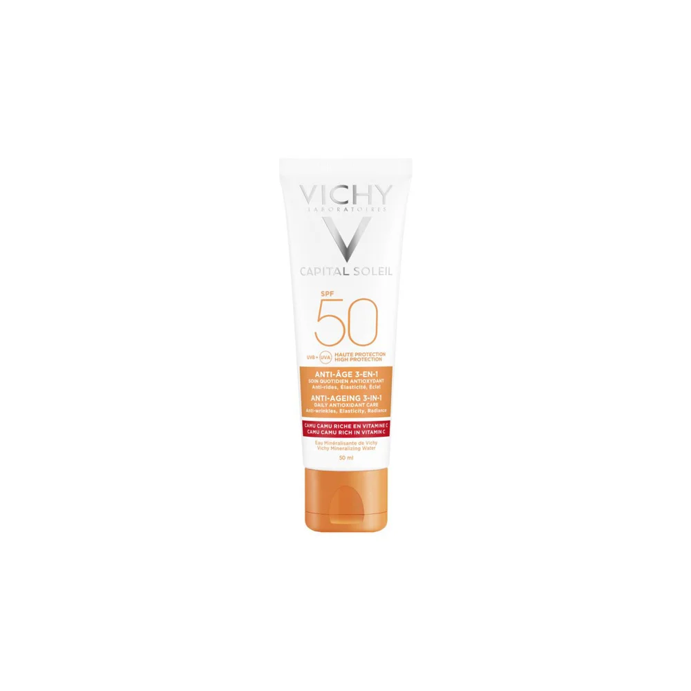 Vichy Capital Soleil Anti-Ageing 3 In 1 Antioxidant Protective Care SPF50 50ml