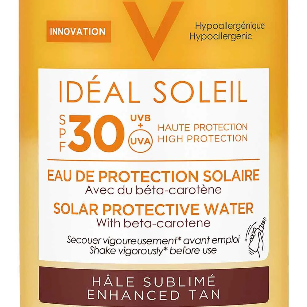 Vichy Ideal Soleil Tan Enhancing SPF30 Protective Solar Water Αντηλιακό Νερό Για Λαμπερό Μαύρισμα 200ml