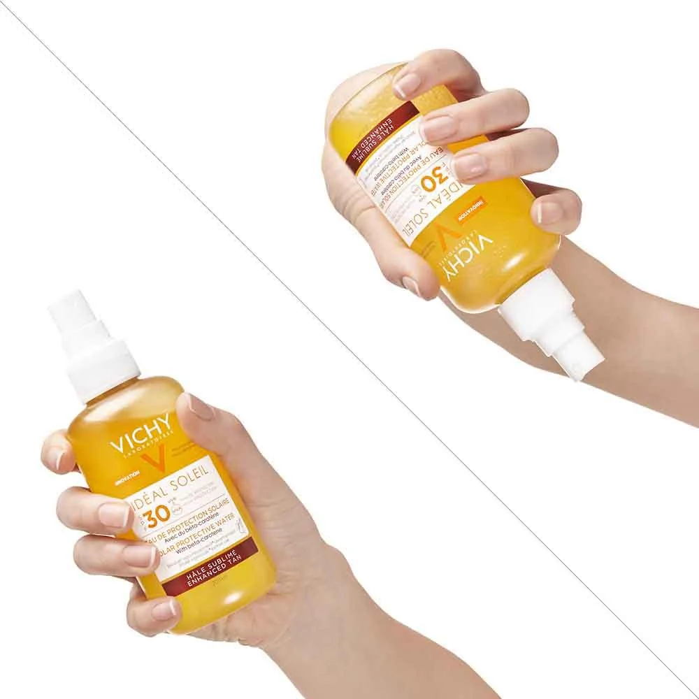 Vichy Ideal Soleil Tan Enhancing SPF30 Protective Solar Water Αντηλιακό Νερό Για Λαμπερό Μαύρισμα 200ml
