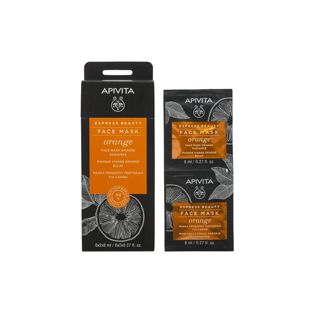 Apivita Express Beauty Radiance Face Mask With Orange 2x8ml