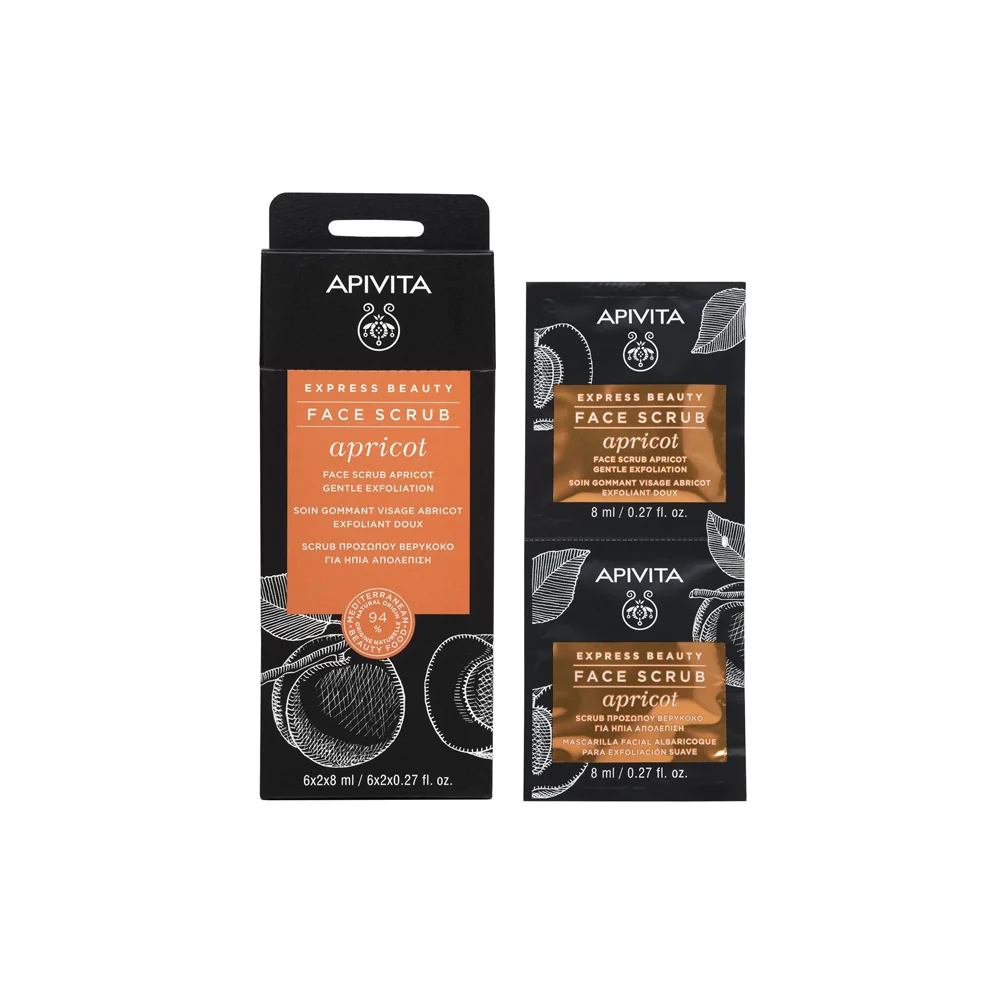 Apivita Express Beauty Gentle Exfoliation Face Scrub With Apricot 2x8ml