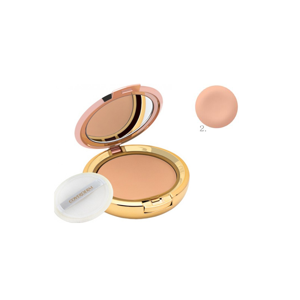 Coverderm Compact Powder Dry-Sensitive Skin No 2 Πούδρα Για Ξηρή - Ευαίσθητη Επιδερμίδα 10gr