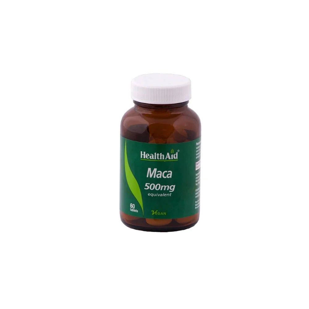Health Aid Maca 500mg Equivalent Dietary Supplement For Body Stimulation & Wellness 60 herbal tablets