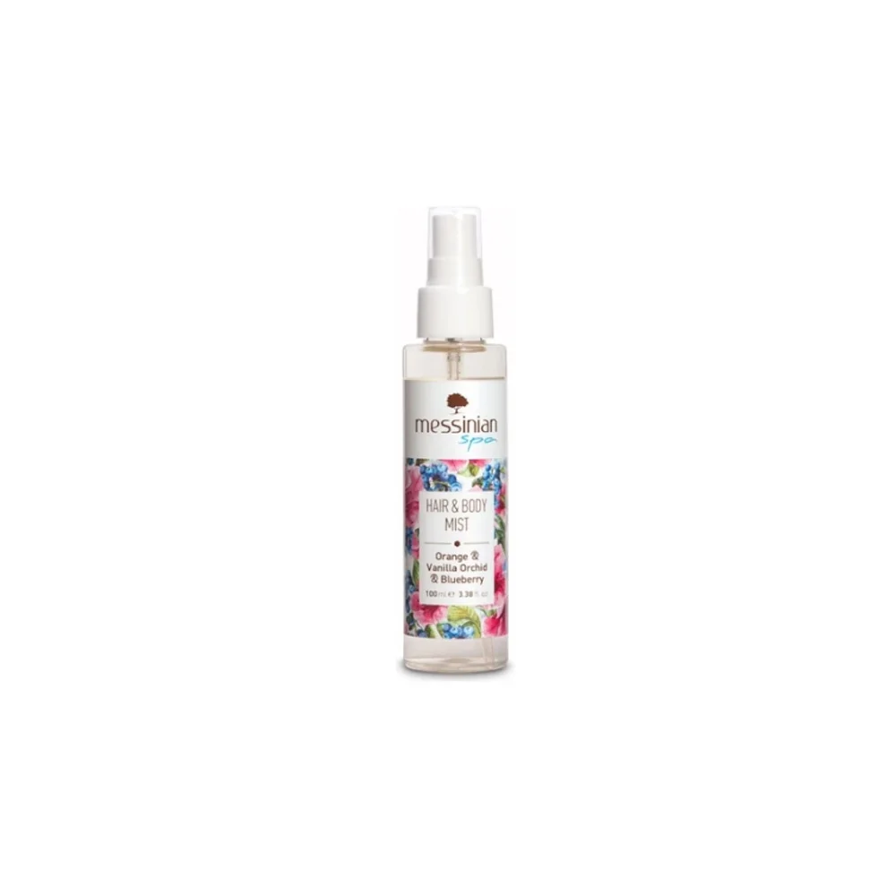 Messinian Spa Hair & Body Mist Orange & Vanilla Orchid & Blueberry Refreshing Moisturizing Attractive Mist 100ml