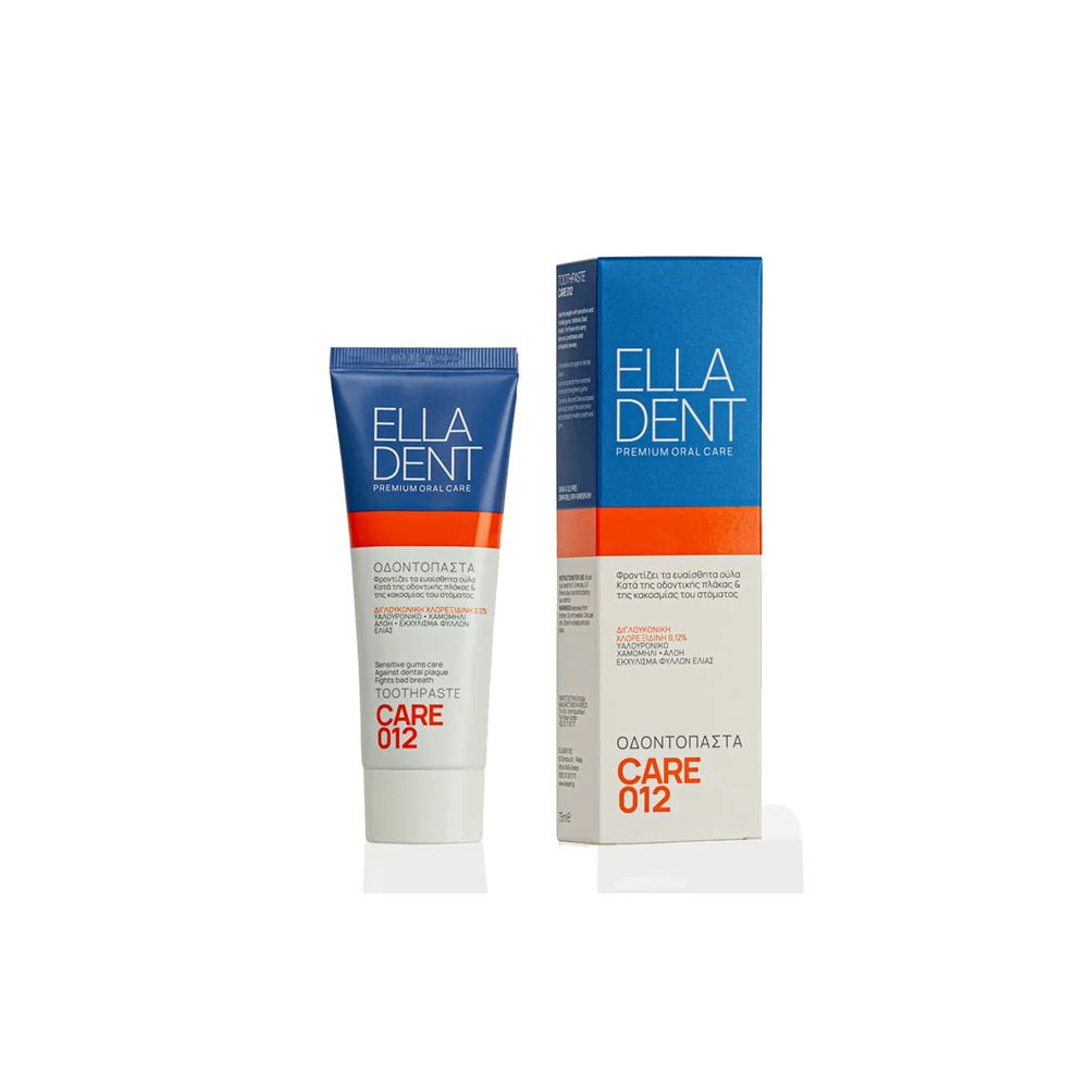 EllaDent Care 012 Toothpaste Οδοντόπαστα Κατά Της Οδοντικής Πλάκας 75ml