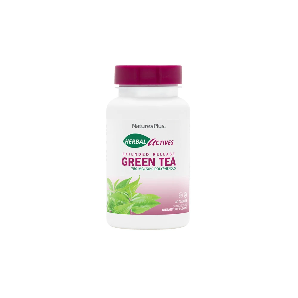 Natures Plus Green Tea Chinese Camellia Sinensis 750mg 30 tabs