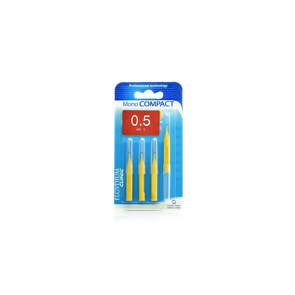 Elgydium Clinic Monocompact Interdental Βrushes 0.5mm Yellow 4 picies
