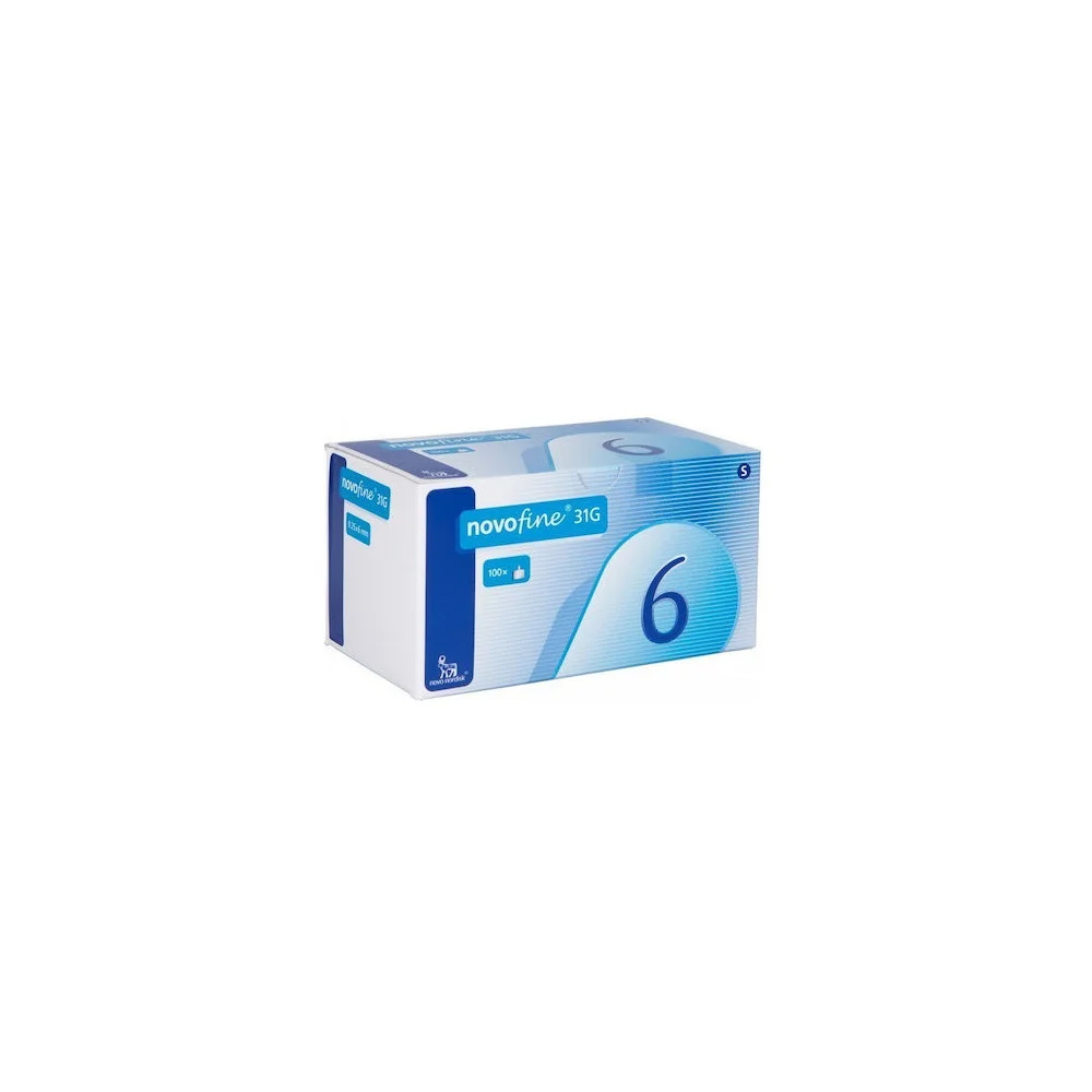 Novo Nordisk Novofine Αποστειρωμένες Βελόνες Ινσουλίνης 31G 0,25x6mm 100 τεμάχια