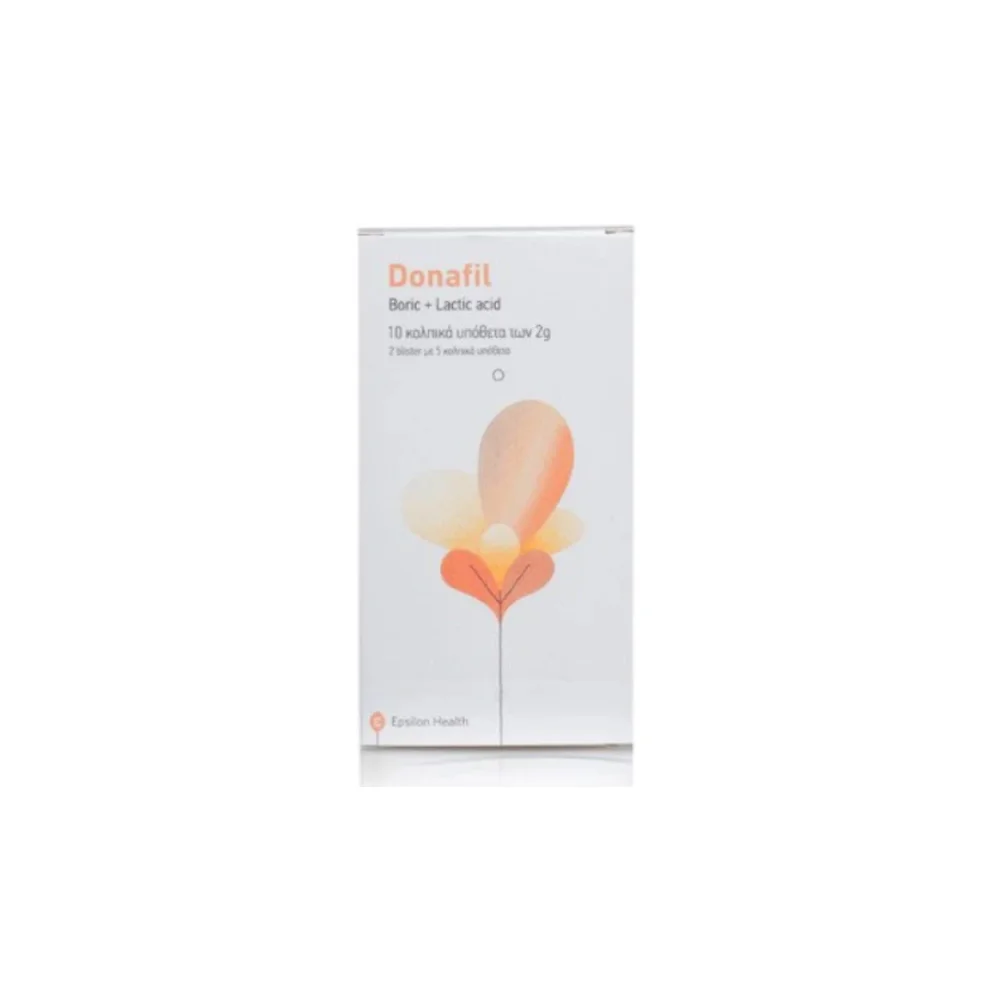 Epsilon Health Donafil Boric & Lactic Acid Κολπικά Υπόθετα 10 τεμάχια