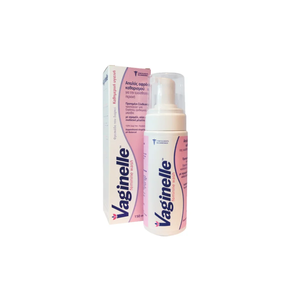 Wellcon Vaginelle Feminine Wash Αφρός Καθαρισμού Με Χαμομήλι 150ml