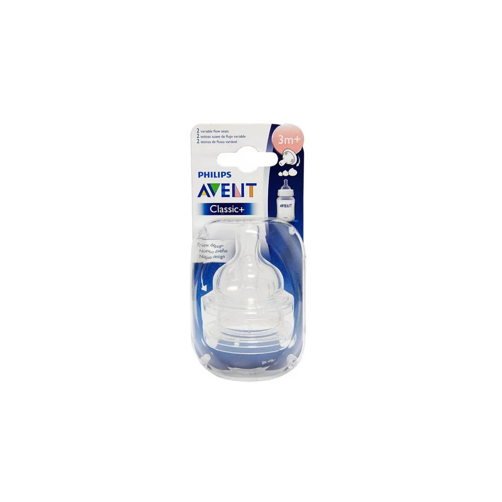 Philips Avent Θηλές Σιλικόνης Μεταβλητής Ροής 3m+ 2 τεμάχια